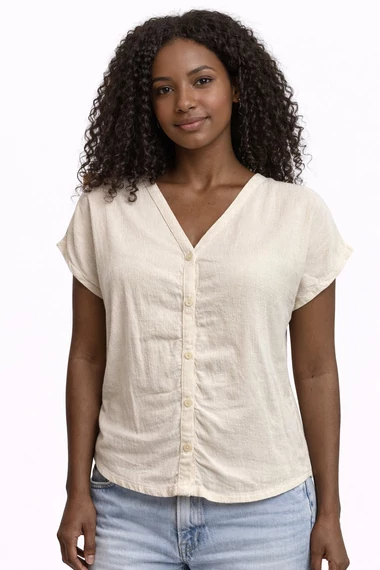 Tom Tailor női rövid ujjú ing - S - (Bolti ár: 16.875 Ft)