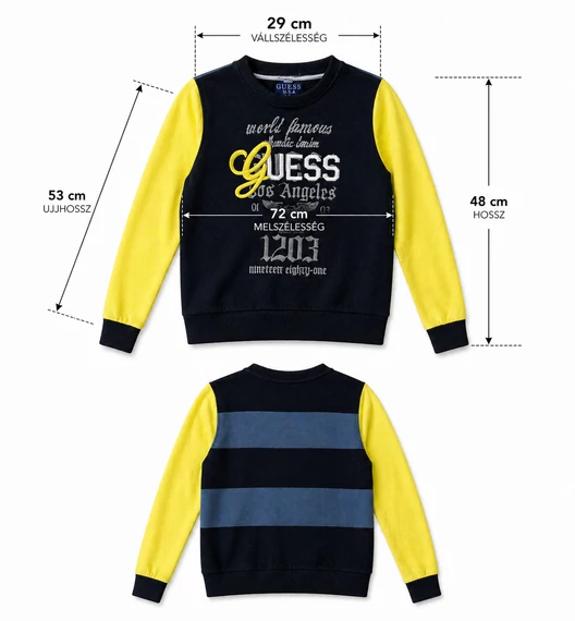 Guess & Desigual fiú 3 részes szett – pulóver, nadrág és mellény -8 év- (122-128)