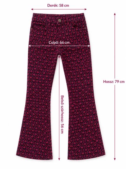 Desigual Retro Bloom Flare nadrág