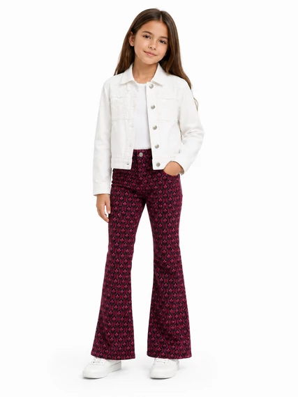 Desigual Retro Bloom Flare nadrág
