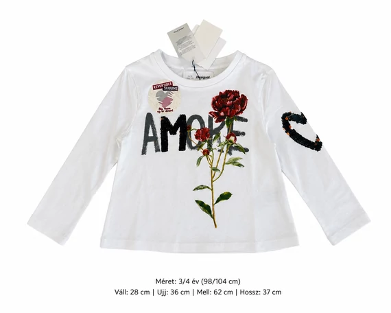 Desigual Amore Bloom flitteres kislány felső