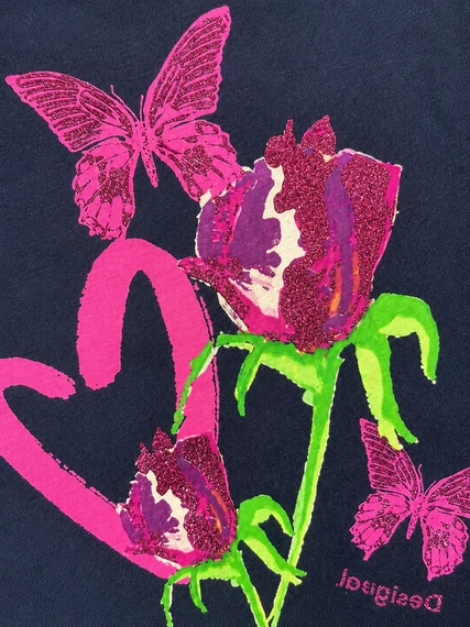 Desigual Butterfly Bloom hosszú ujjú kislány felső