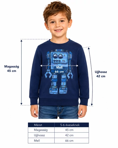 Desigual LED-es robotos fiú pulóver