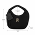 Tommy Hilfiger Raffia Hobo fekete fonott válltáska