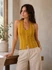 Vero Moda Berta Harvest Gold csíkos nyakpántos top