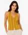 Vero Moda Berta Harvest Gold csíkos nyakpántos top