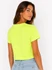Tommy Jeans neonzöld ráncolt crop póló