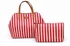 Guess piros csíkos shopper táska szett  (Bolti ára: 66.000 Ft)